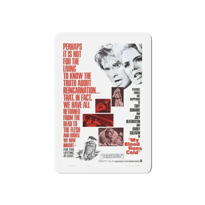 MY BLOOD RUNS COLD 1965 Movie Poster - Refrigerator Magnet 4 Inch Die-Cut - The Sticker Space