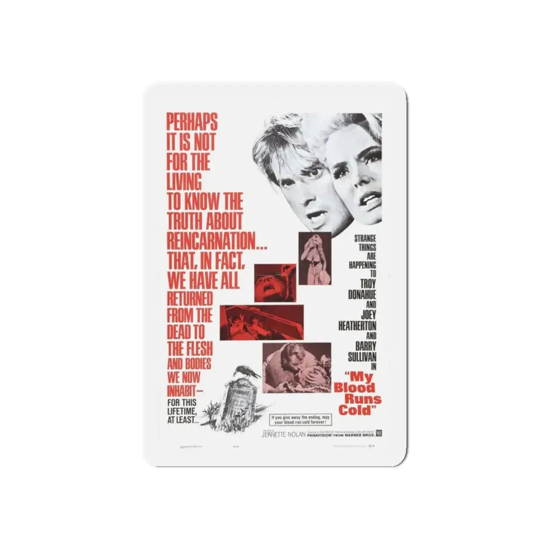 MY BLOOD RUNS COLD 1965 Movie Poster - Refrigerator Magnet - The Sticker Space