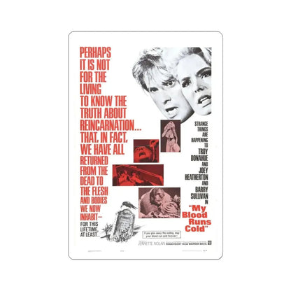 MY BLOOD RUNS COLD 1965 Movie Poster - STICKER Vinyl Kiss-Cut Decal 6 Inch White - The Sticker Space