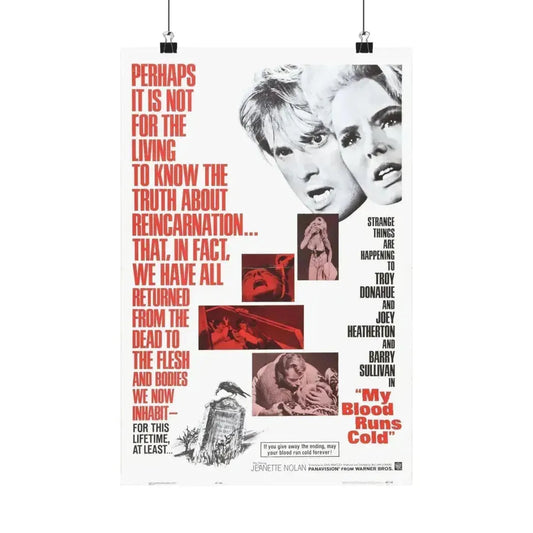 MY BLOOD RUNS COLD 1965 - Paper Movie Poster 12″ x 18″ Matte - The Sticker Space