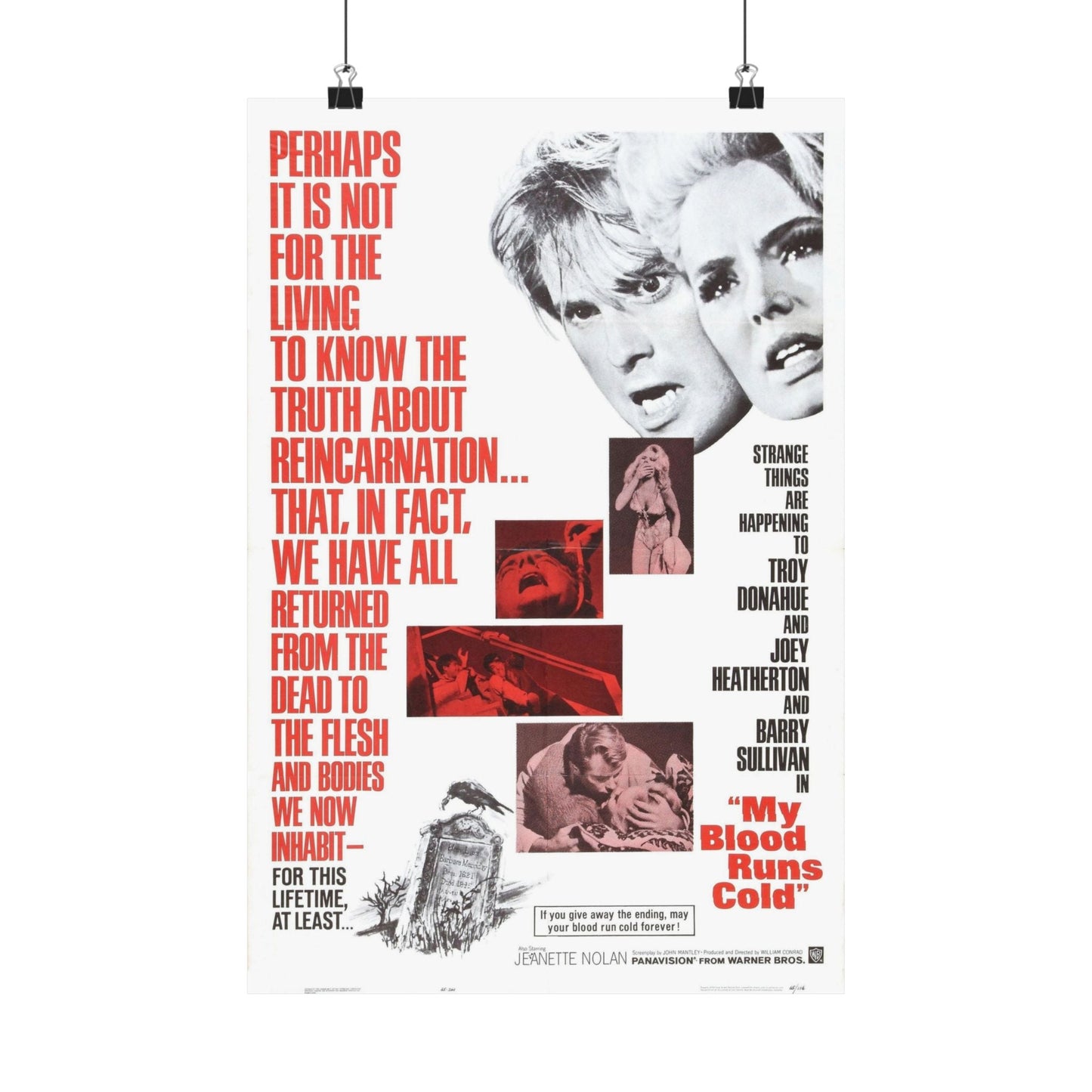 MY BLOOD RUNS COLD 1965 - Paper Movie Poster-12″ x 18″-The Sticker Space