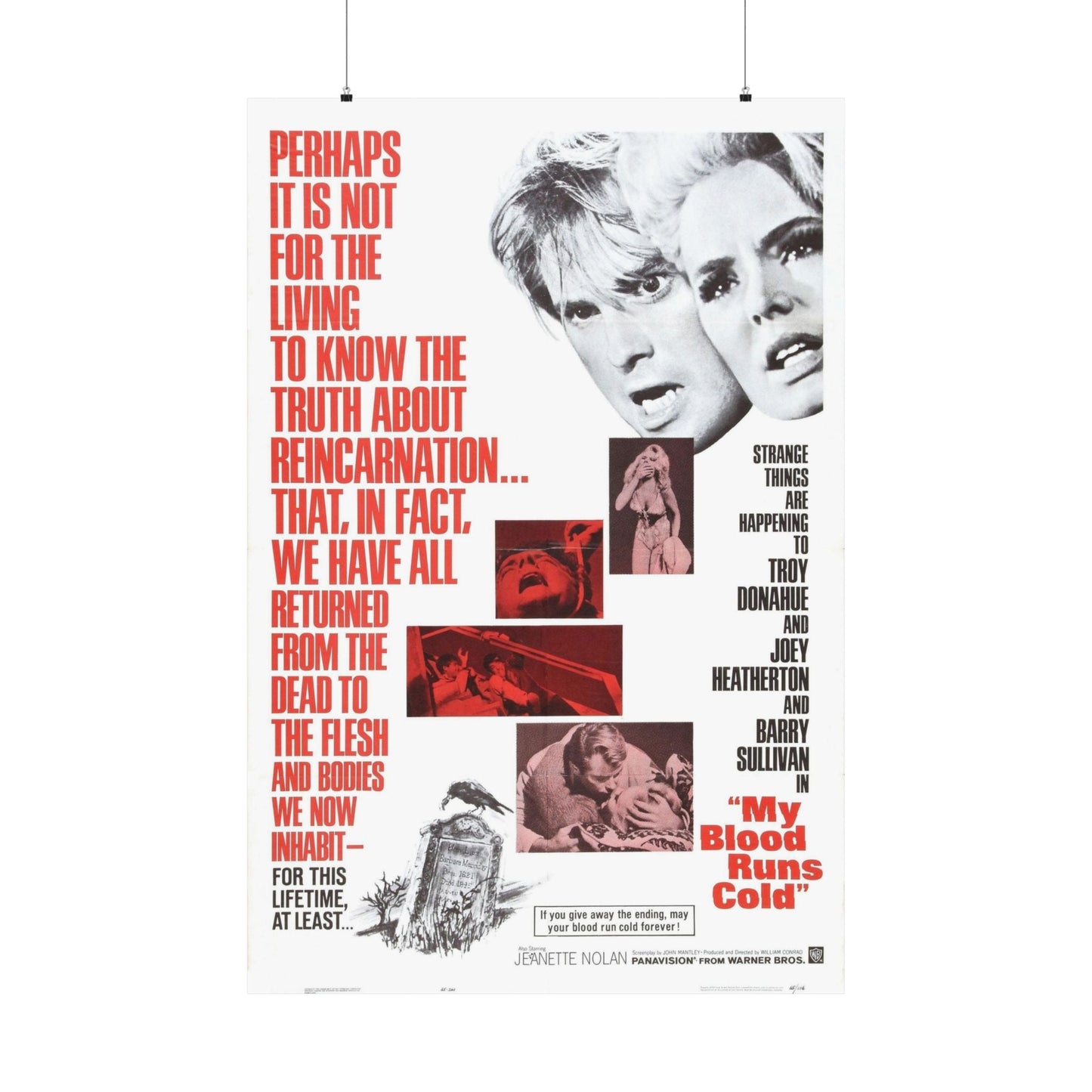 MY BLOOD RUNS COLD 1965 - Paper Movie Poster-36" x 54"-The Sticker Space