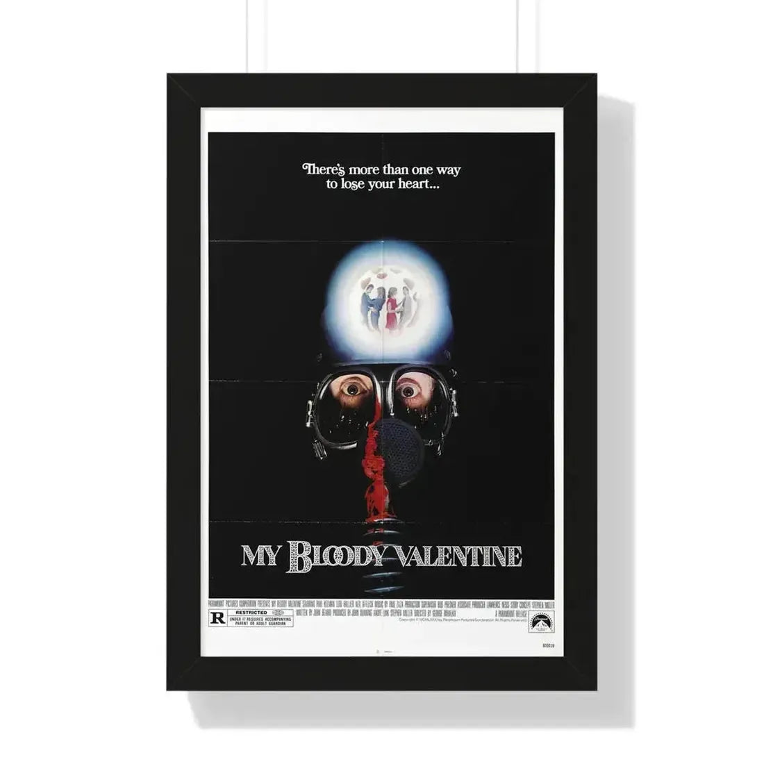 MY BLOODY VALENTINE 1981 - Framed Movie Poster 16″ x 24″ Black - The Sticker Space