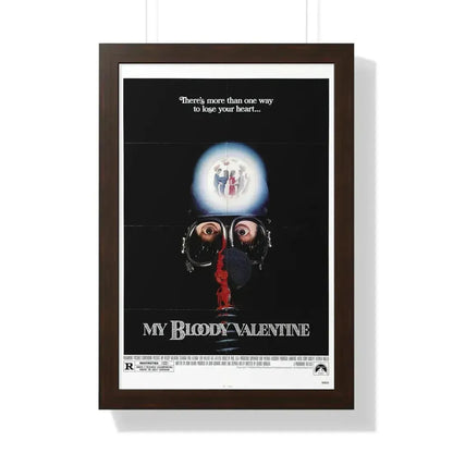 MY BLOODY VALENTINE 1981 - Framed Movie Poster 16″ x 24″ Walnut - The Sticker Space