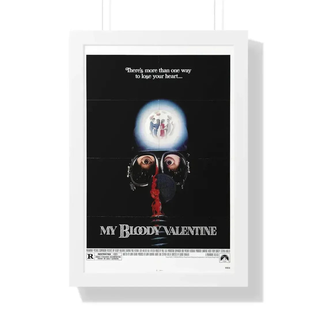 MY BLOODY VALENTINE 1981 - Framed Movie Poster 16″ x 24″ White - The Sticker Space