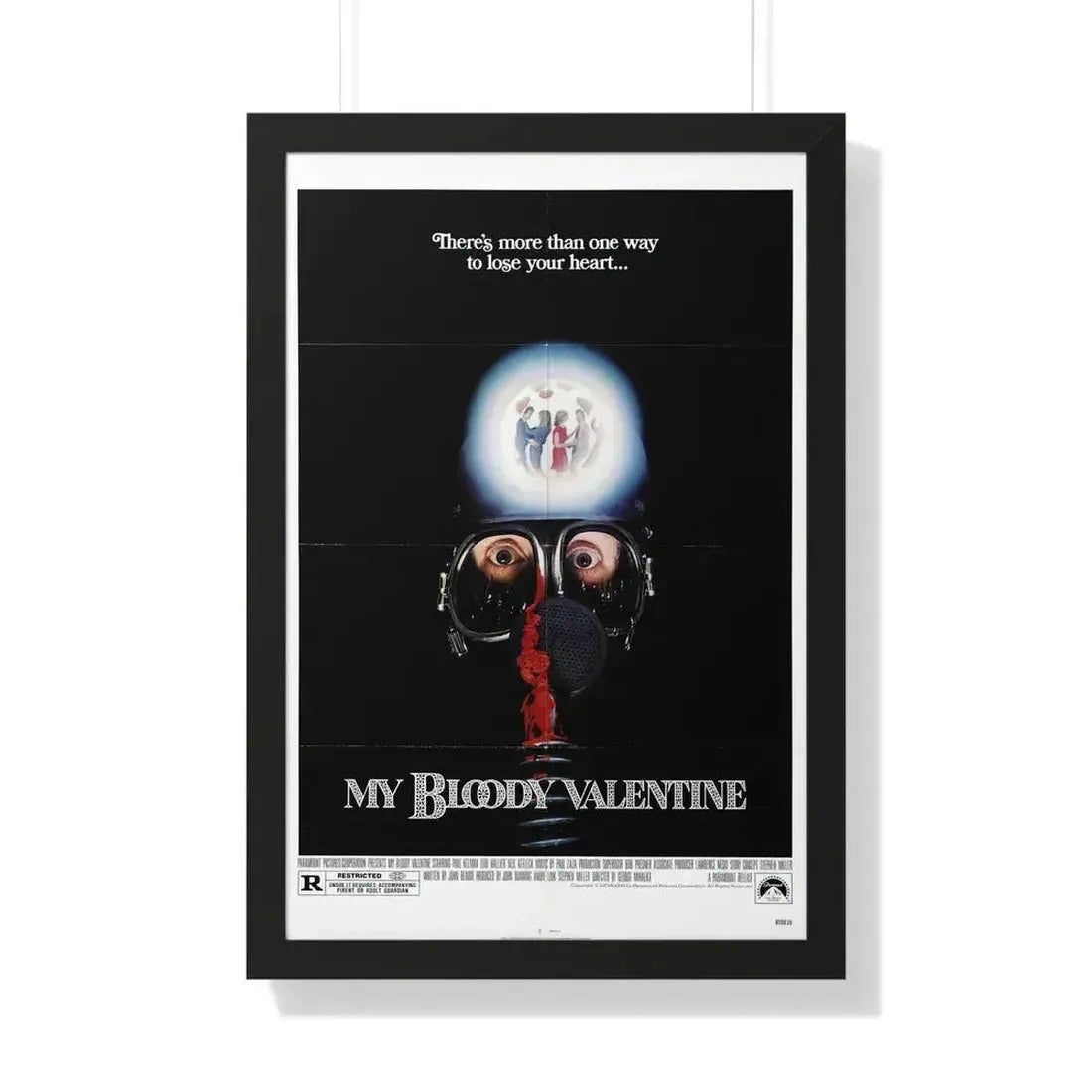 MY BLOODY VALENTINE 1981 - Framed Movie Poster 20" x 30" Black - The Sticker Space
