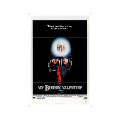 My Bloody Valentine 1981 Movie Poster - STICKER Vinyl Kiss-Cut Decal 3 Inch White - The Sticker Space