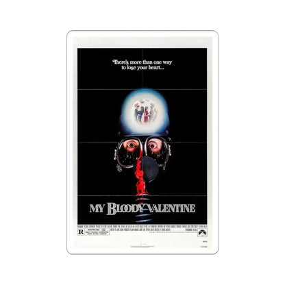 My Bloody Valentine 1981 Movie Poster - STICKER Vinyl Kiss-Cut Decal 4 Inch White - The Sticker Space