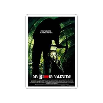 MY BLOODY VALENTINE (2) 1981 Movie Poster STICKER Vinyl Die-Cut Decal 4 Inch - The Sticker Space