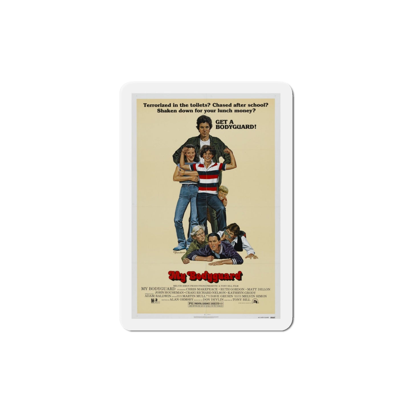 My Bodyguard 1980 Movie Poster Die-Cut Magnet-4" x 4"-The Sticker Space