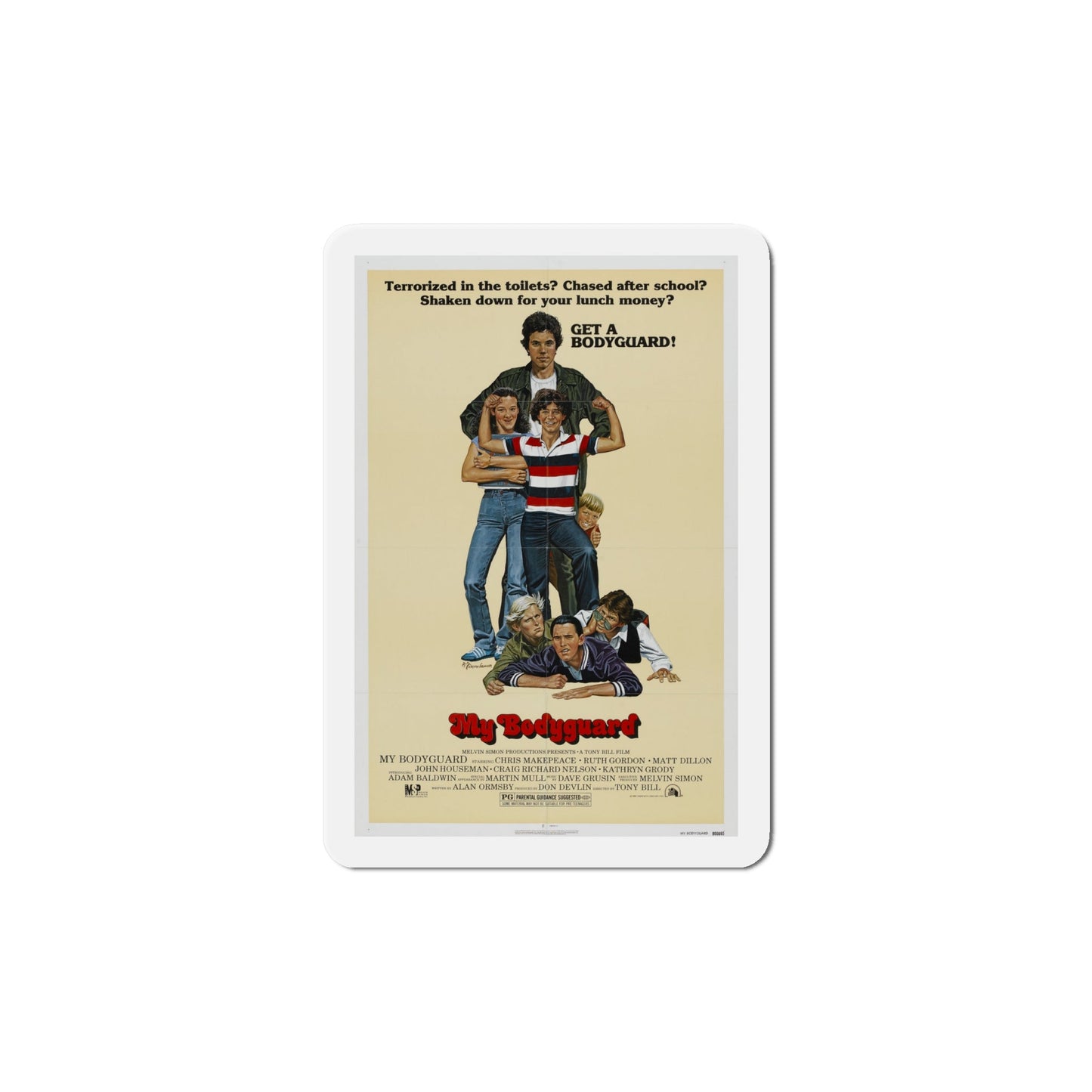 My Bodyguard 1980 Movie Poster Die-Cut Magnet-6 × 6"-The Sticker Space