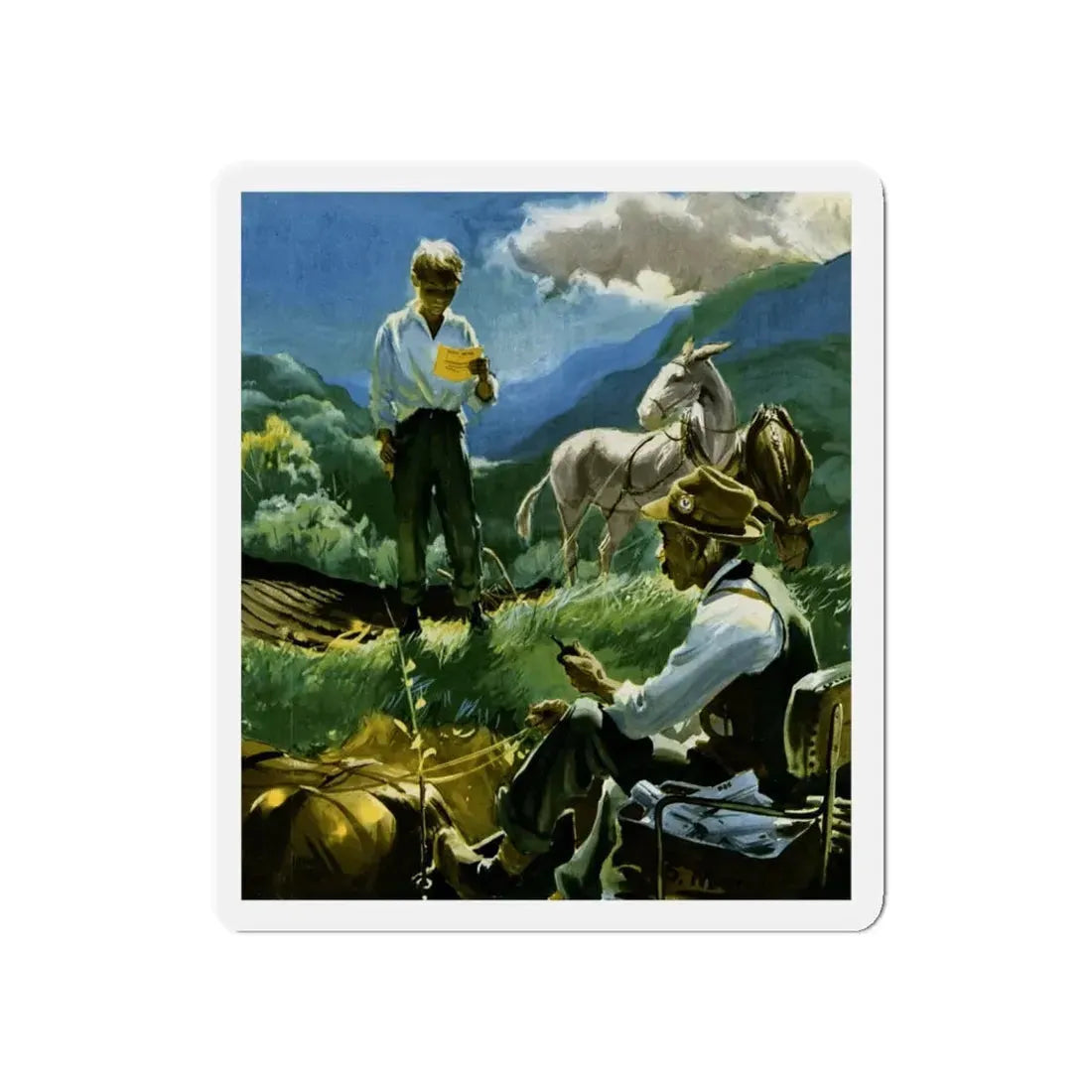 My Bother Jake, 1943 (Magazine Illustration) Refrigerator Magnet - The Sticker Space