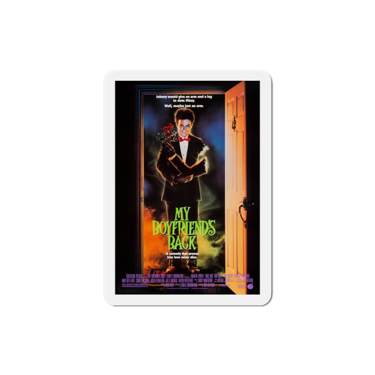 My Boyfriends Back 1993 Movie Poster Die-Cut Magnet-3" x 3"-The Sticker Space