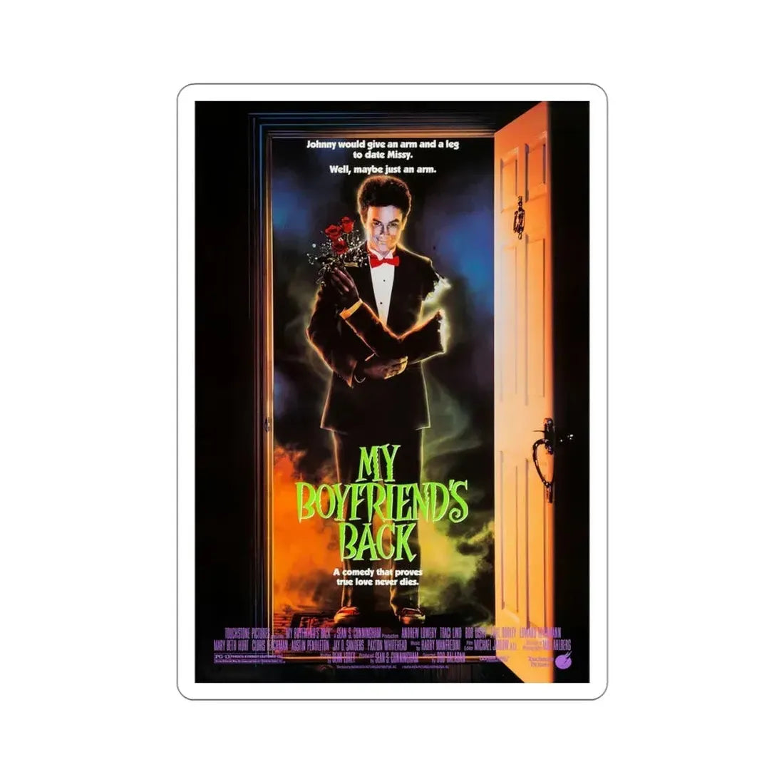 My Boyfriends Back 1993 Movie Poster STICKER Vinyl Die-Cut Decal 4 Inch - The Sticker Space