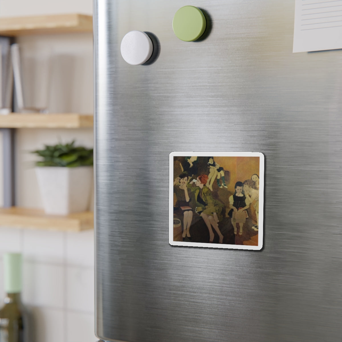 My Brand New Mother-in-Law by Hugh Gave (Magazine Illustration) Refrigerator Magnet-The Sticker Space