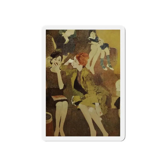 My brand new mother-in-law, Good Housekeeping, March 1966 (Magazine Illustration) Refrigerator Magnet 6 Inch - The Sticker Space