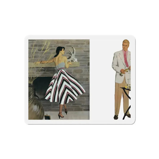 My Brother's Widow, part 2, Collier's, March 22, 1952 (Magazine Illustration) Refrigerator Magnet 6 Inch - The Sticker Space