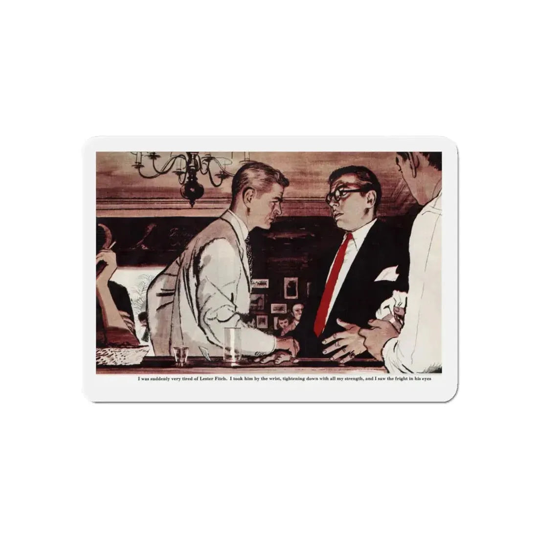 My Brother's Widow, part 4, Collier's, April 5, 1952 (Magazine Illustration) Refrigerator Magnet - The Sticker Space