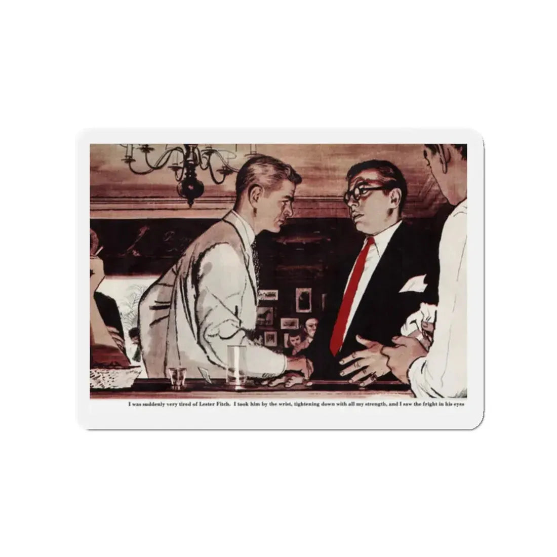 My Brother's Widow, part 4, Collier's, April 5, 1952 (Magazine Illustration) Refrigerator Magnet - The Sticker Space