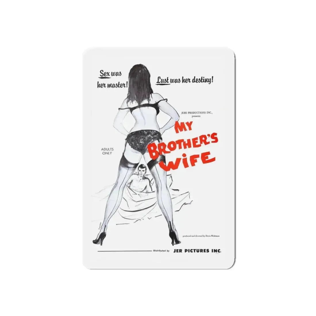 MY BROTHER'S WIFE 1966 Movie Poster - Refrigerator Magnet 3 Inch Die-Cut - The Sticker Space