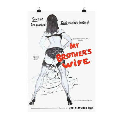 MY BROTHER'S WIFE 1966 - Paper Movie Poster 12″ x 18″ Matte - The Sticker Space