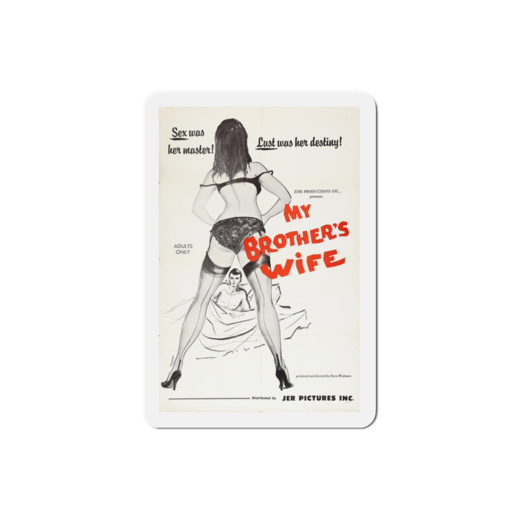 My Brothers Wife 1966 Movie Poster Die-Cut Magnet image