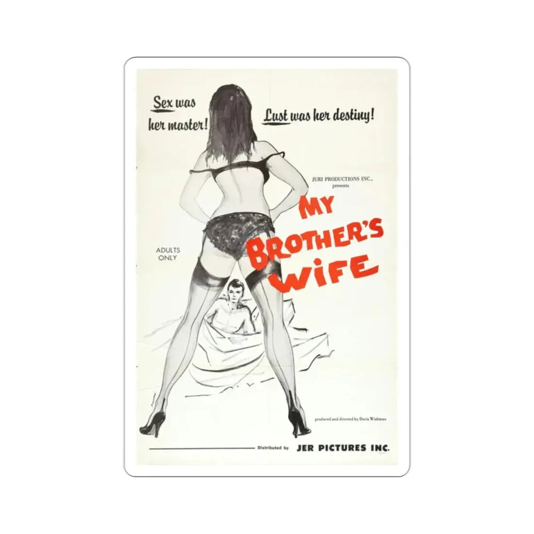 My Brothers Wife 1966 Movie Poster STICKER Vinyl Die-Cut Decal - The Sticker Space