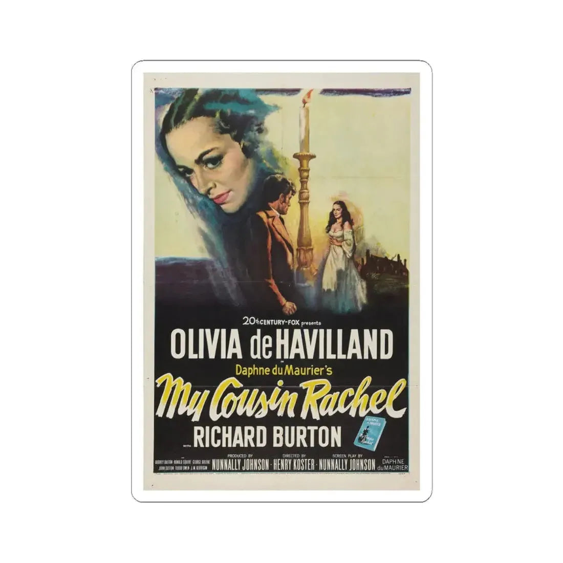 My Cousin Rachel 1952 Movie Poster - STICKER Vinyl Kiss-Cut Decal 4 Inch White - The Sticker Space