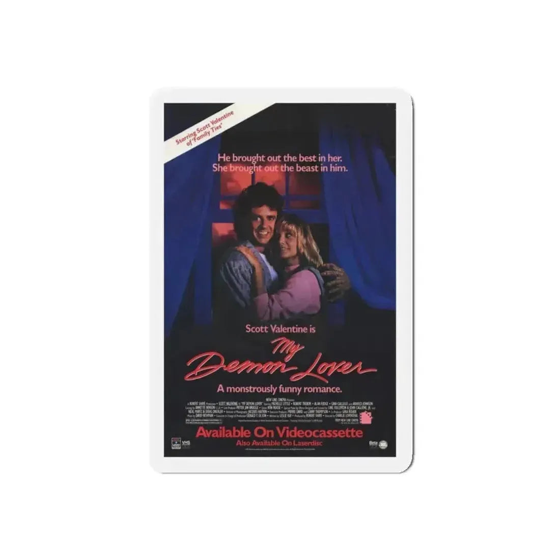 MY DEMON LOVER 1987 Movie Poster - Refrigerator Magnet 4 Inch Die-Cut - The Sticker Space