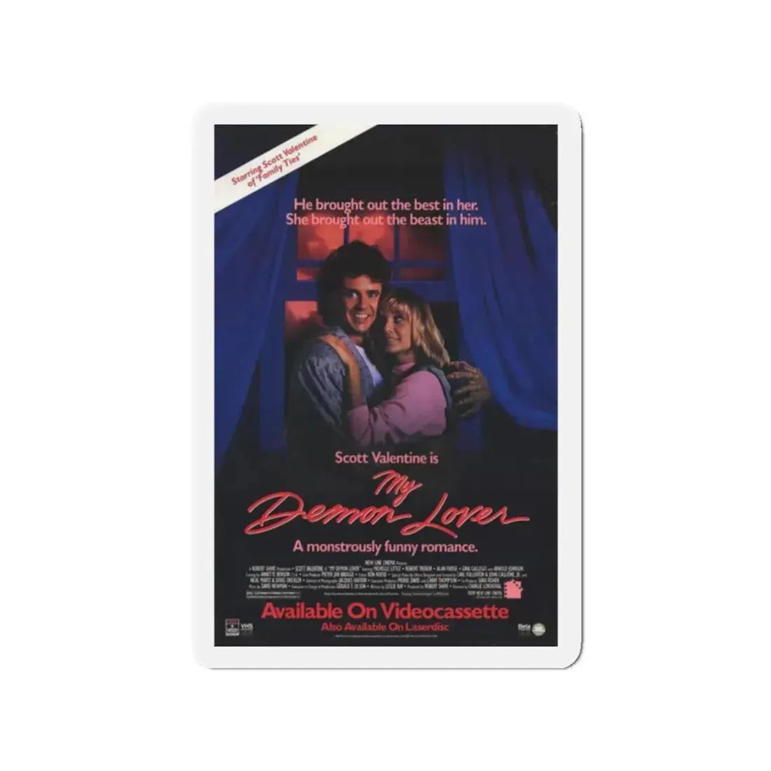MY DEMON LOVER 1987 Movie Poster - Refrigerator Magnet - The Sticker Space