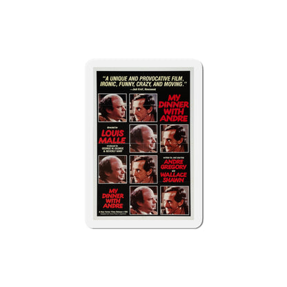 My Dinner with Andre 1981 Movie Poster Die-Cut Magnet-6 × 6"-The Sticker Space