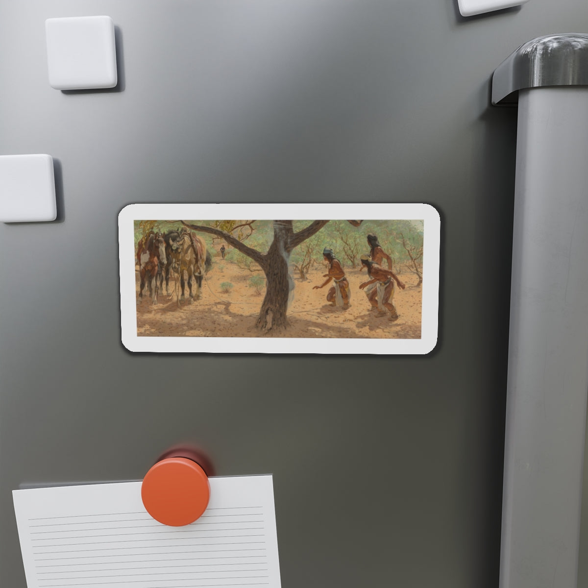 My Father and the Winning of the West, The Saturday Evening Post, 1955 (Magazine Illustration) Refrigerator Magnet-The Sticker Space