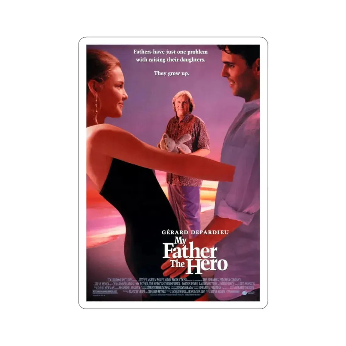 My Father The Hero 1994 Movie Poster STICKER Vinyl Die-Cut Decal 3 Inch - The Sticker Space