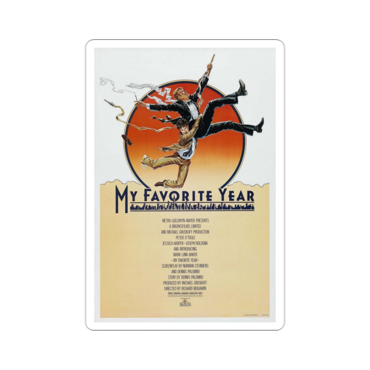 My Favorite Year 1982 Movie Poster STICKER Vinyl Die-Cut Decal-2 Inch-The Sticker Space