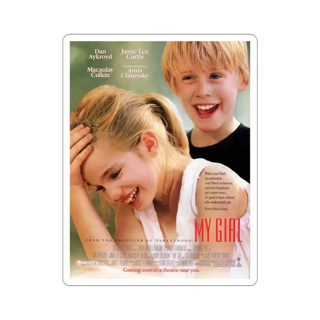 My Girl 1991 Movie Poster STICKER Vinyl Die-Cut Decal 5 Inch - The Sticker Space