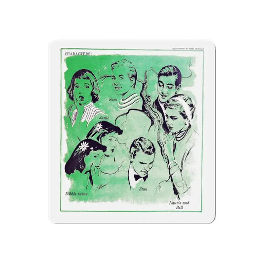 My Goodness, Woman's Day, October 1951 (Magazine Illustration) Refrigerator Magnet 6 Inch Die-Cut - The Sticker Space