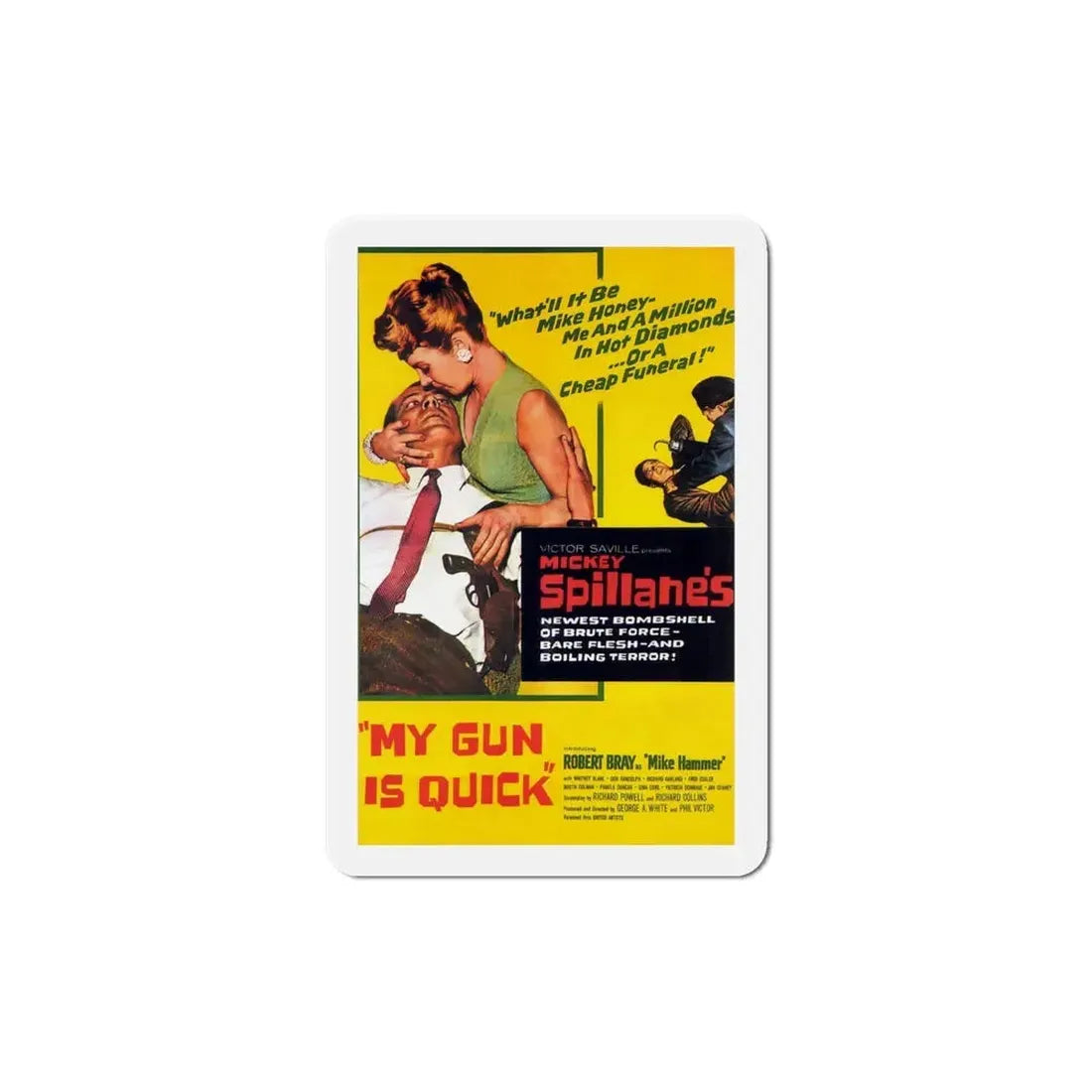 My Gun Is Quick 1957 Movie Poster Refrigerator Magnet 5 Inch - The Sticker Space