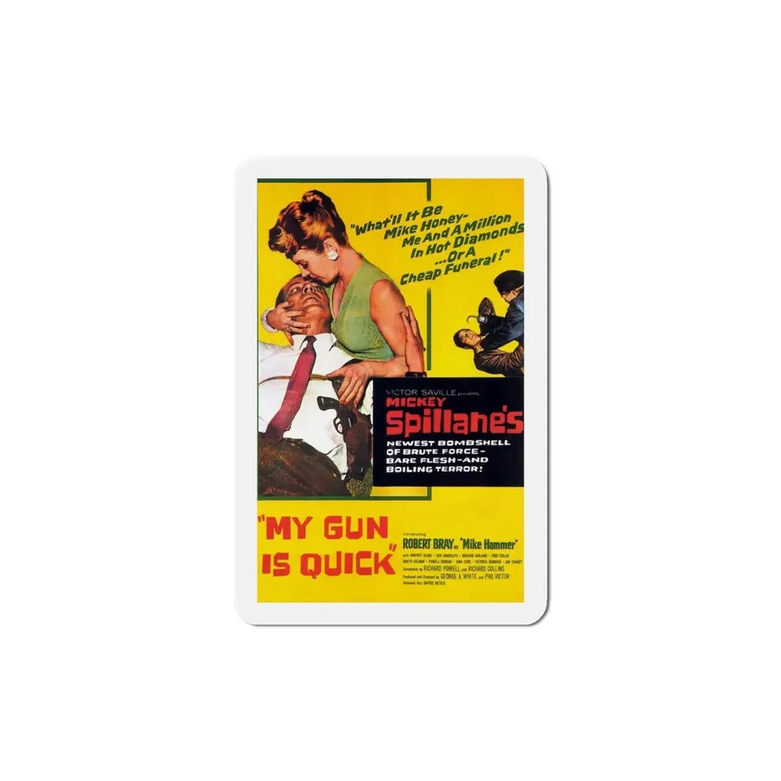 My Gun Is Quick 1957 Movie Poster Refrigerator Magnet - The Sticker Space