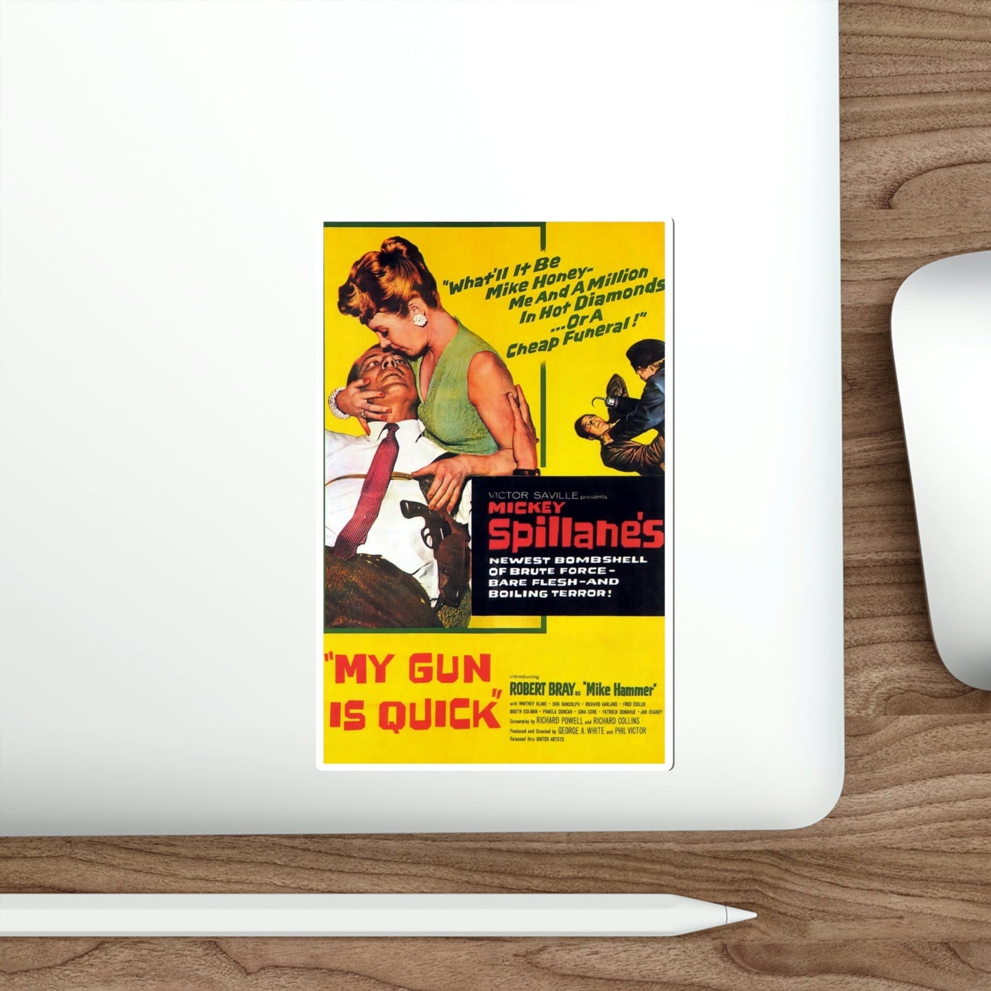 My Gun Is Quick 1957 Movie Poster STICKER Vinyl Die-Cut Decal-The Sticker Space