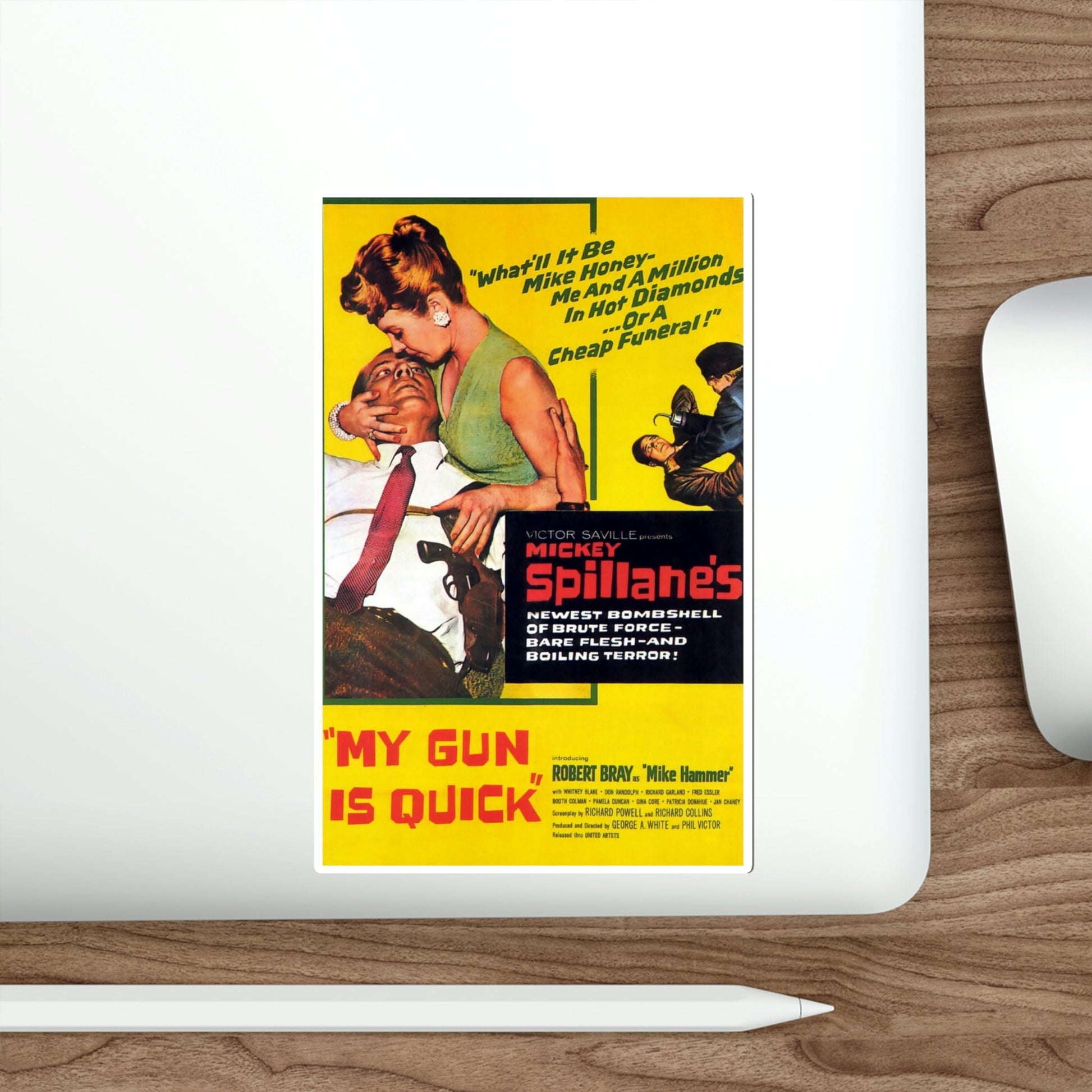 My Gun Is Quick 1957 Movie Poster STICKER Vinyl Die-Cut Decal-The Sticker Space