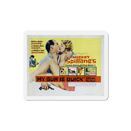 My Gun Is Quick 1957 v2 Movie Poster Die-Cut Magnet-2 Inch-The Sticker Space