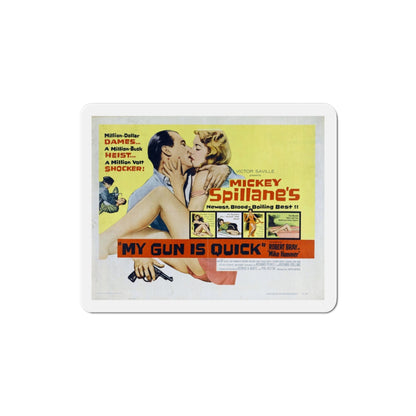 My Gun Is Quick 1957 v2 Movie Poster Die-Cut Magnet-3 Inch-The Sticker Space