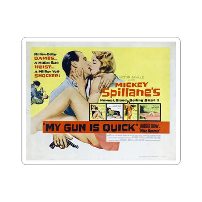 My Gun Is Quick 1957 v2 Movie Poster - STICKER Vinyl Kiss-Cut Decal 4 Inch White - The Sticker Space