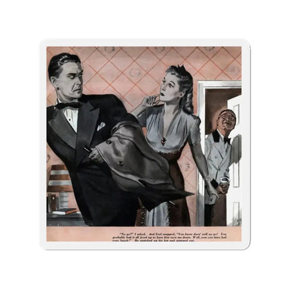 My Man, Sing (2), Redbook, March 1943 (Magazine Illustration) Refrigerator Magnet 2 Inch - The Sticker Space