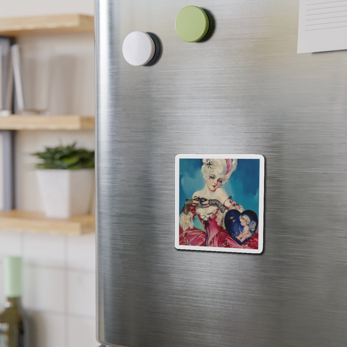 My Marie Antoinette Valentine, The American Weekly magazine cover, July 23, 1933 (Magazine Illustration) Refrigerator Magnet-The Sticker Space