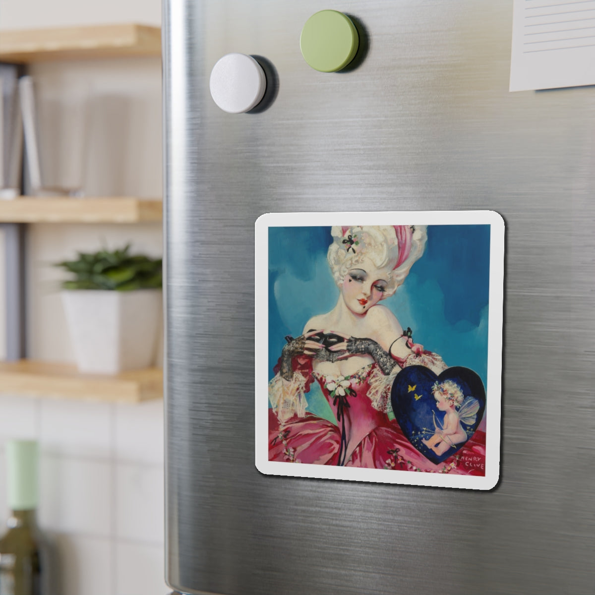 My Marie Antoinette Valentine, The American Weekly magazine cover, July 23, 1933 (Magazine Illustration) Refrigerator Magnet-The Sticker Space