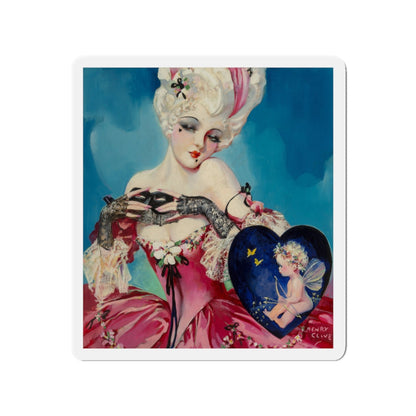 My Marie Antoinette Valentine, The American Weekly magazine cover, July 23, 1933 (Magazine Illustration) Refrigerator Magnet-3" x 3"-The Sticker Space