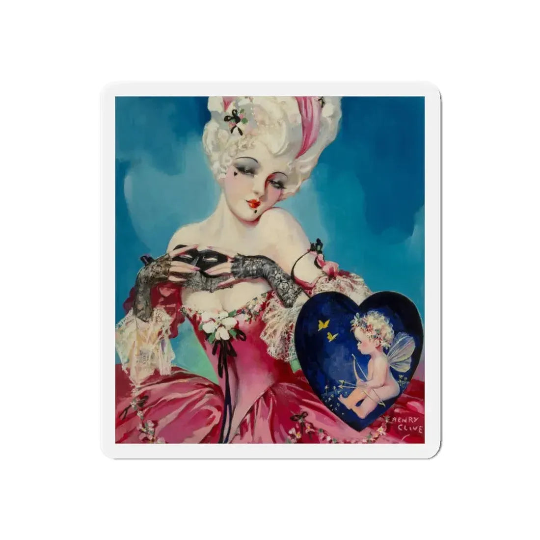 My Marie Antoinette Valentine, The American Weekly magazine cover, July 23, 1933 (Magazine Illustration) Refrigerator Magnet 6 Inch - The Sticker Space