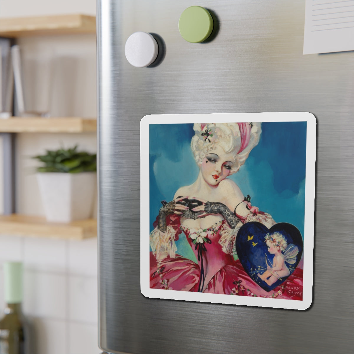 My Marie Antoinette Valentine, The American Weekly magazine cover, July 23, 1933 (Magazine Illustration) Refrigerator Magnet-The Sticker Space