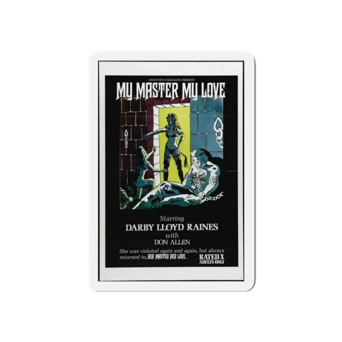 MY MASTER MY LOVE 1975 Movie Poster - Refrigerator Magnet 3 Inch Die-Cut - The Sticker Space